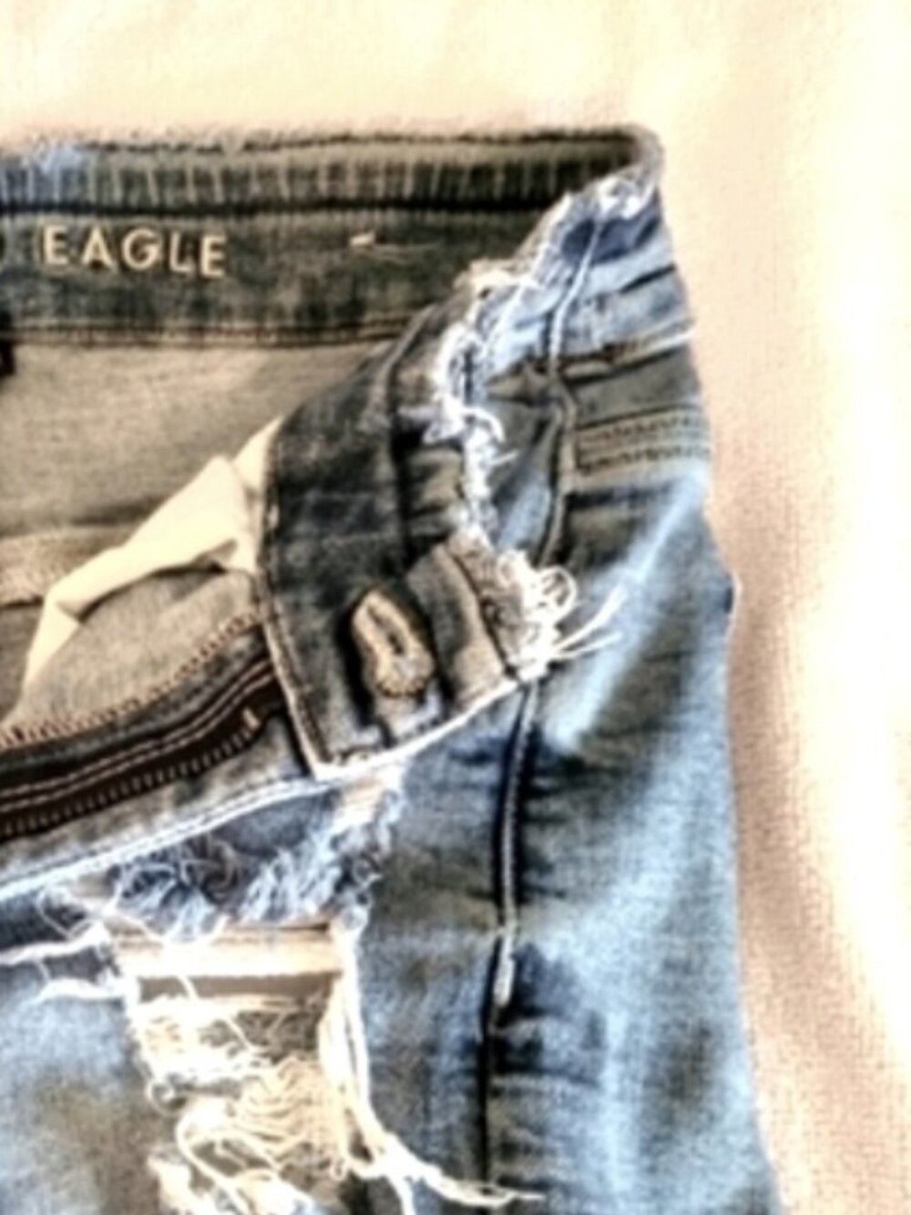 Shortie Jean Shorts Distressed (Size 0) - Picture 2 of 2